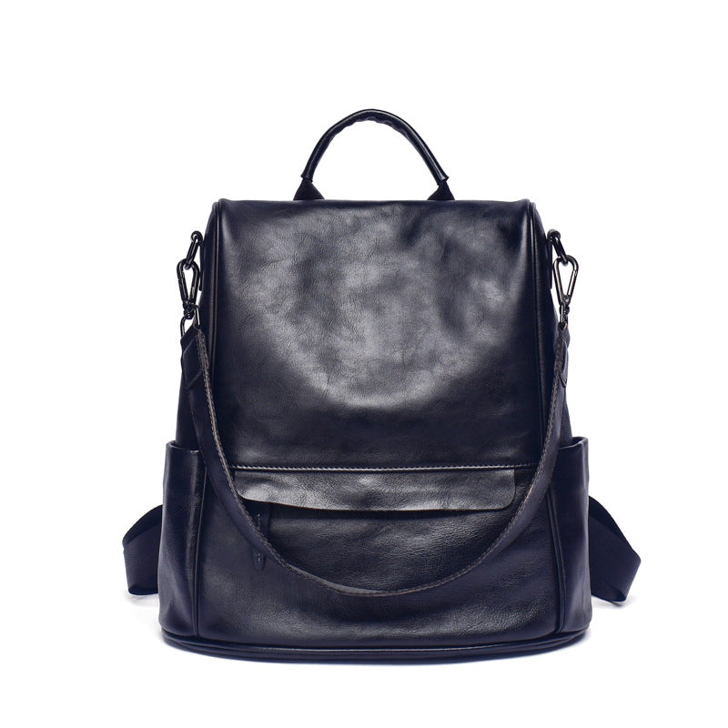 Womens Convertible Backpack Crossbody Bag Ladies Rucksack Bag Black