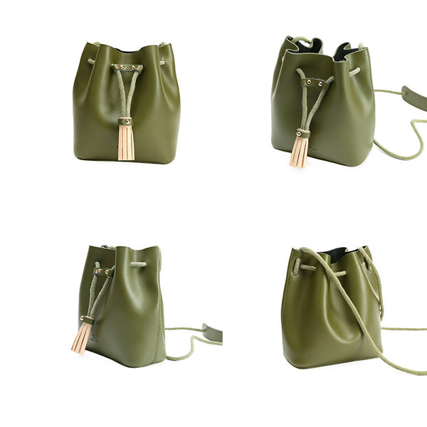 Womens Cute Leather Crossbody Bags Small Shoulder Bags for Women green