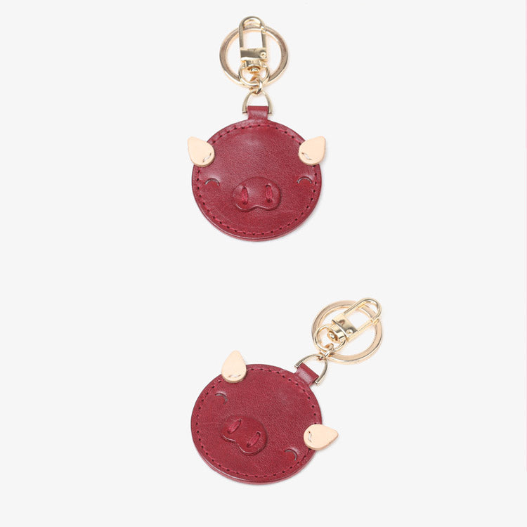 Womens Designer Keychains Cute Leather Piggy Keyrings for Women –  igemstonejewelry