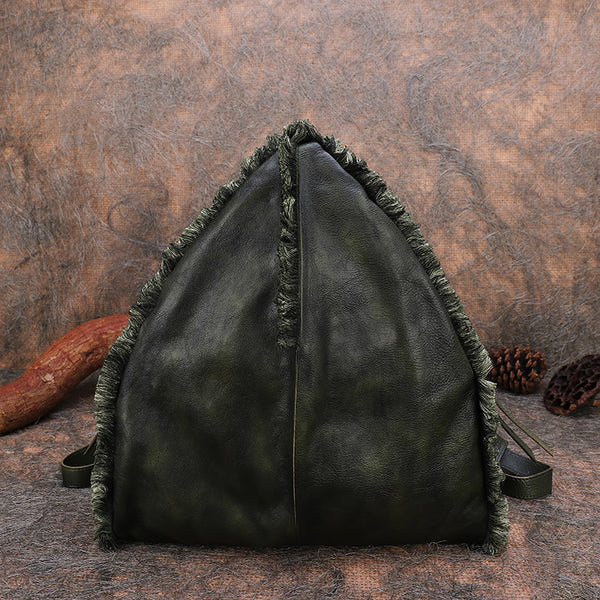 Boho Womens Designer Leather Backpack Purse With Fringe Rucksack Bags For Women