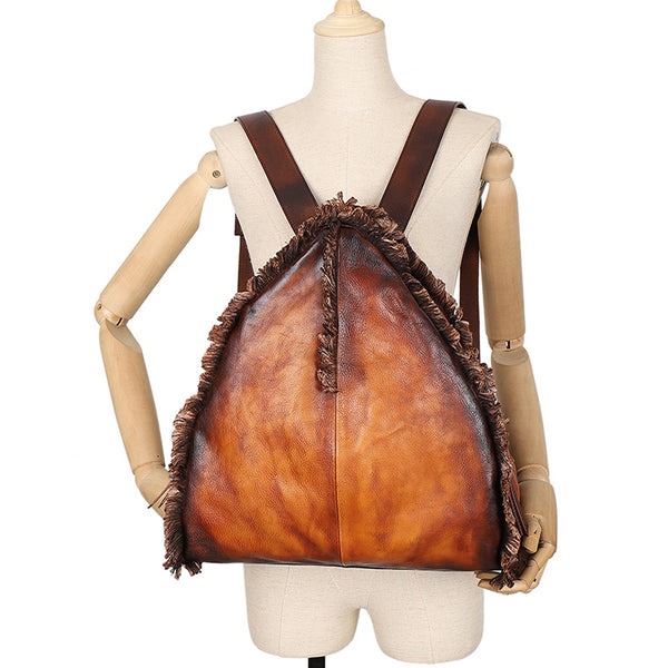 Womens Designer Leather Backpack Purse Small Rucksack Bags For Women Cowhide
