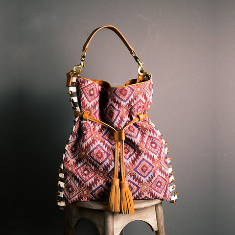 Colourful Hippie Bag - Multi-coloured Bohemian Embroidered Handbag