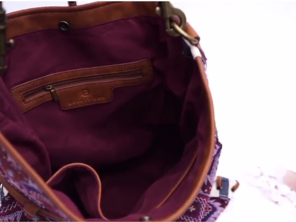 Womens Fabric Boho Handbags With Fringe Hippie Shoulder Bags For Women Inside