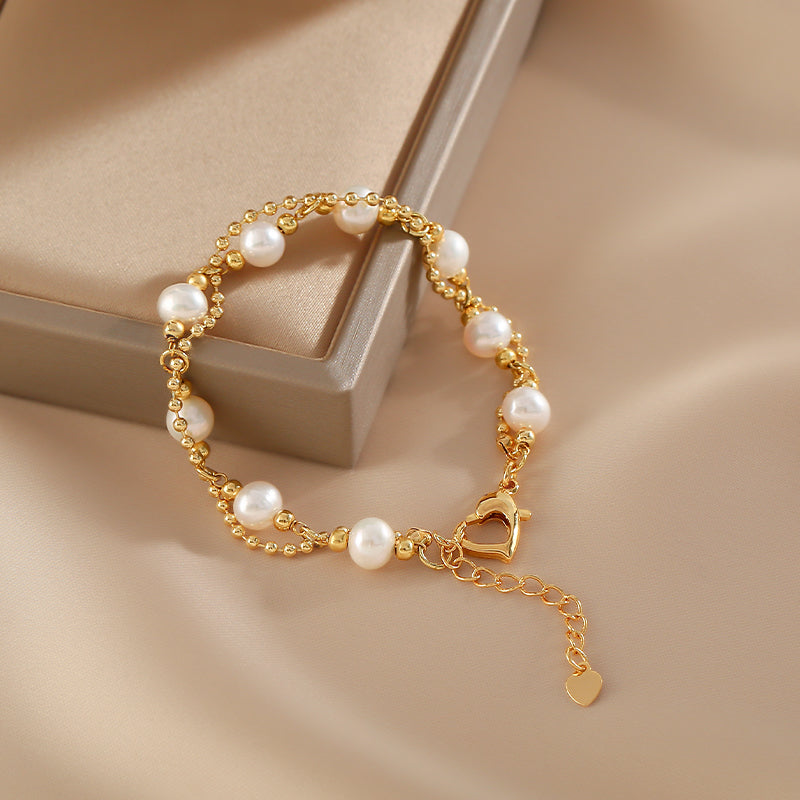 Graded Milky White Pearl Bracelet - Elegant and Feminine Piece –  CherishBox_pearljewellery