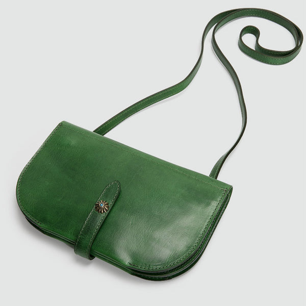 Womens Green Leather Crossbody Saddle Bag Purse Small Shoulder Bag best