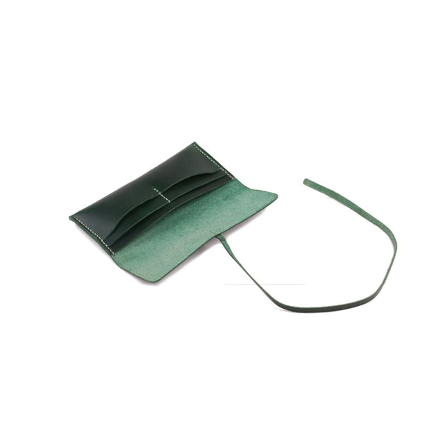 Womens Handmade Slim Leather Long Wallets Purse Clutch for Women work bag