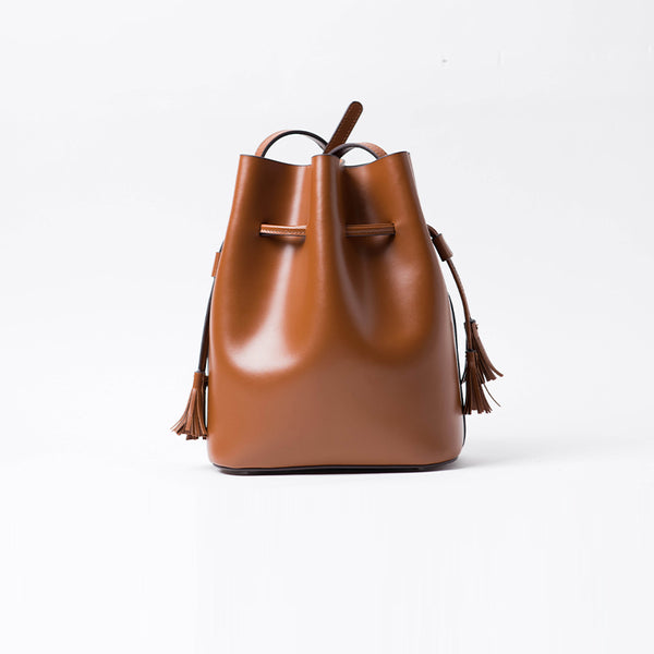 Womens Leather Bucket Bag Small Crossbody Bags Purse for Women