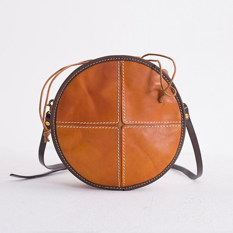 Womens Leather Circle Bag