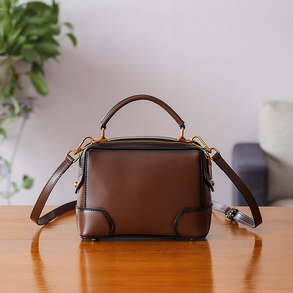Womens Leather Cube Bag Crossbody Bags Shoulder Bag Purses for Women gift