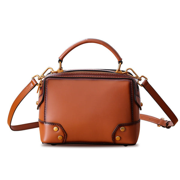 Womens Leather Cube Bag Crossbody Bags Shoulder Bag Purses for Women Accessories