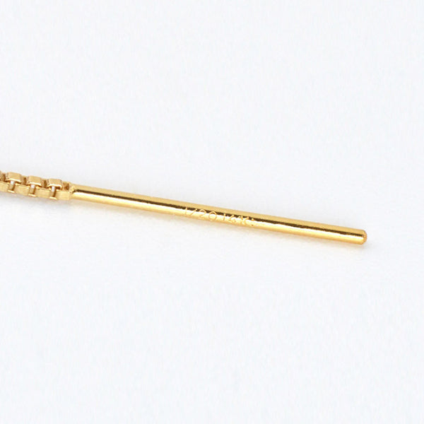 Womens Long 14 Gold Thread Earrings Black Spinel Beaded Dangle Earrings for Women chic