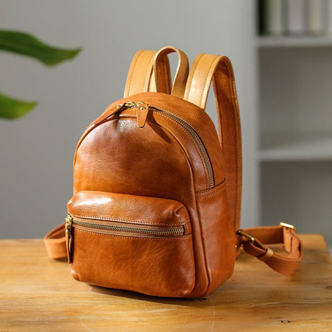 Large leather rucksack online womens