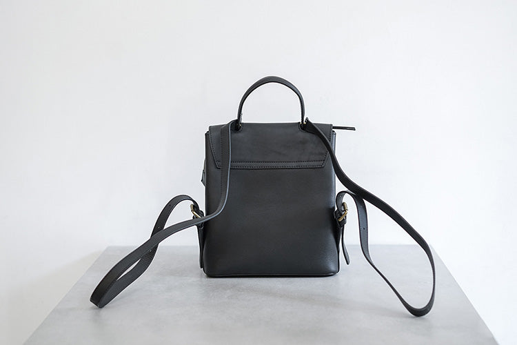 cute faux leather backpacks Womens Mini Black Leather Backpack Bag Cute Backpacks For Women – igemstonejewelry
