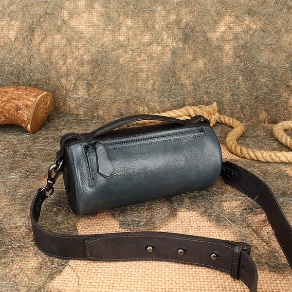 Womens Mini Leather Barrel Crossbody Bag Shoulder Handbags Beautiful