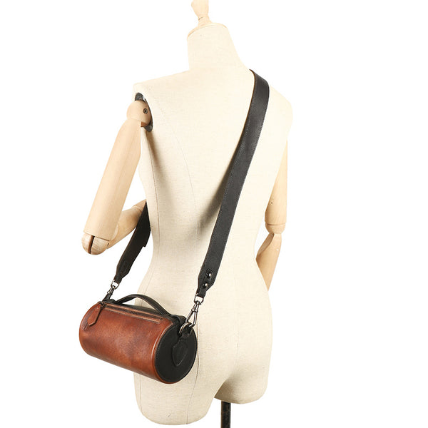 Womens Mini Leather Barrel Crossbody Bag Shoulder Handbags Nice