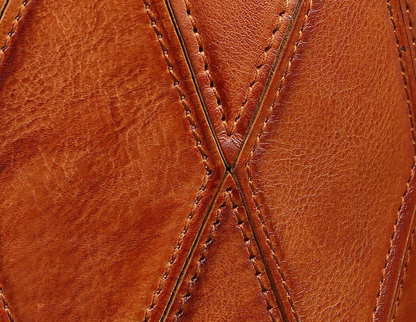 Womens Small Brown Leather Bucket Bag Shoulder Handbags Cowhide