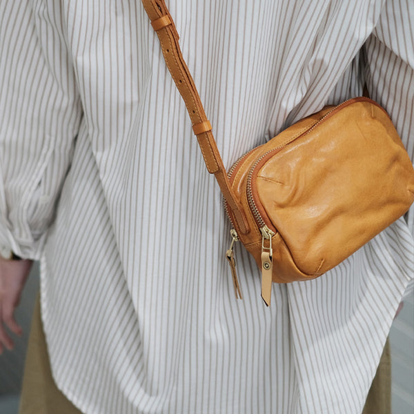 Fashion Women's Leather Chest Sling Bag Crossbody Sling Pack For Women Aesthetic