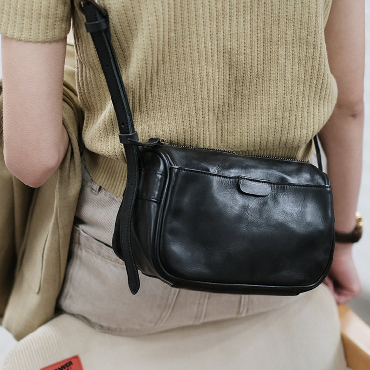 Woman's Genuine Leather Bum Bag Sling Bag Crossbody Bag 