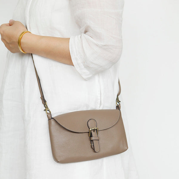 Womens Small Leather Shoulder Bag Yellow Crossbody Bag Stylish