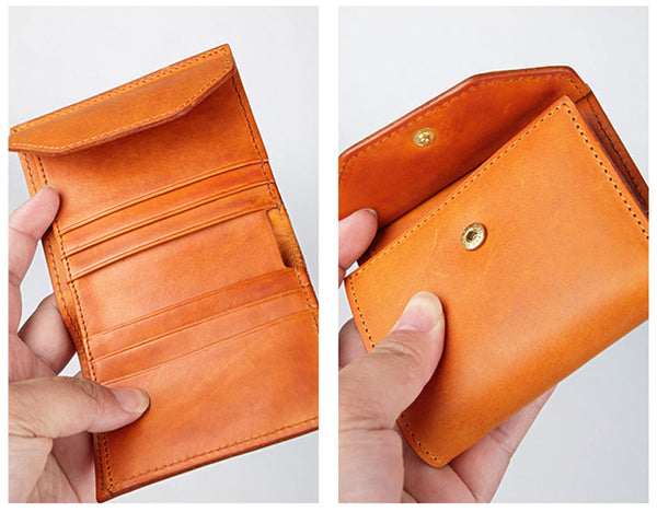 Womens Small Leather Wallet Purse Trifold Wallet For Women Cool