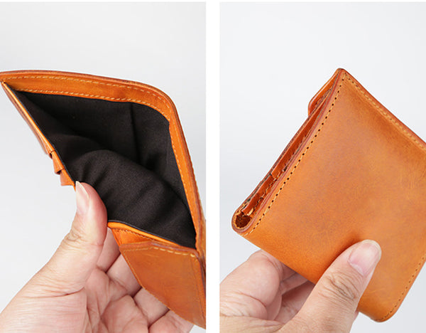 Womens Small Leather Wallet Purse Trifold Wallet For Women Cowhide