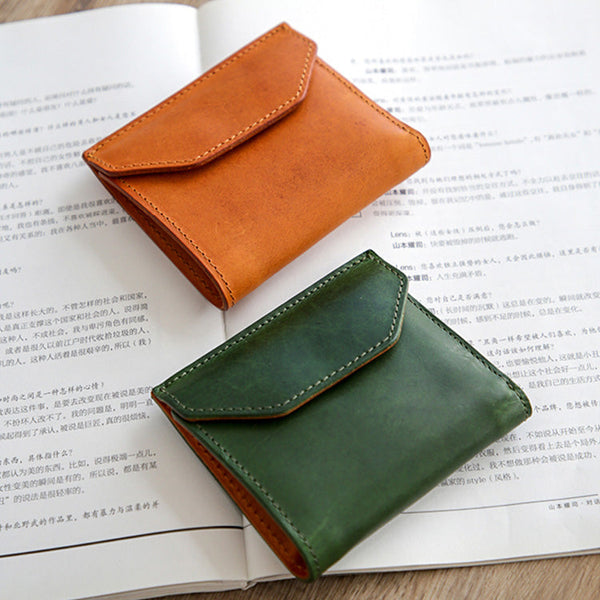 Womens Small Leather Wallet Purse Trifold Wallet For Women Elegant