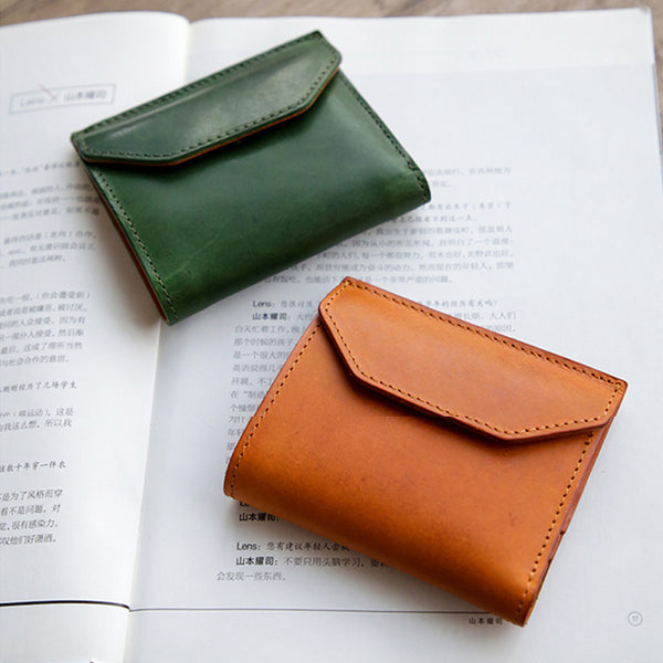 Womens Small Leather Wallet Purse Trifold Wallet For Women Genuine Leather