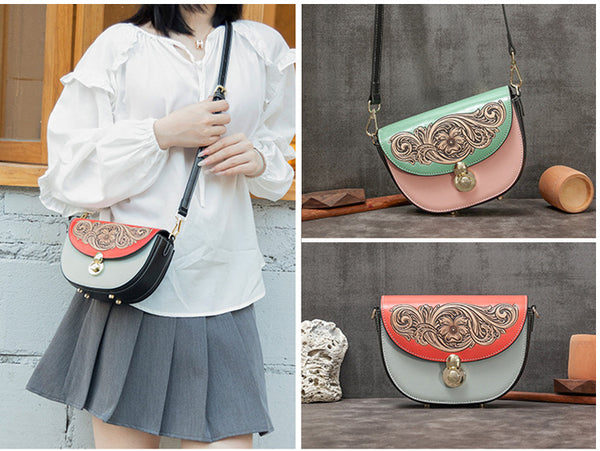 Womens Small Over The Shoulder Purse Genuine Leather Crossbody Bags Casual