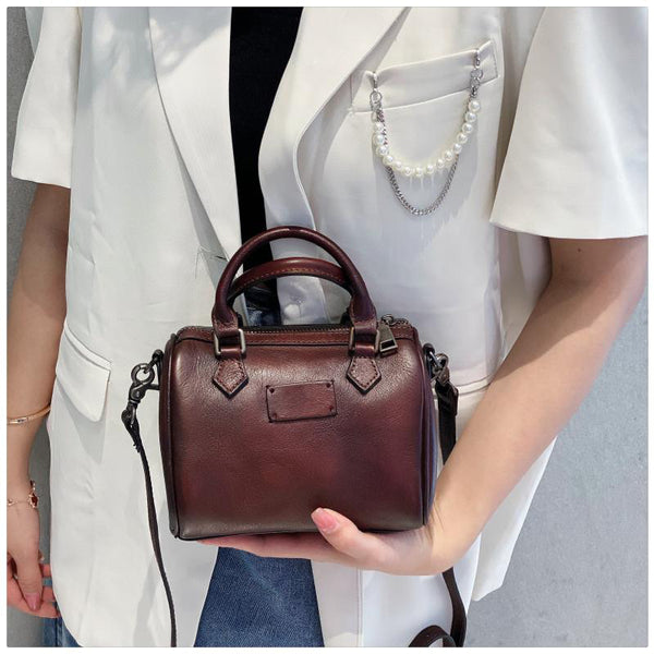 Womens Small Shoulder Bags Boston Bag Genuine Leather Handbags For Women Best