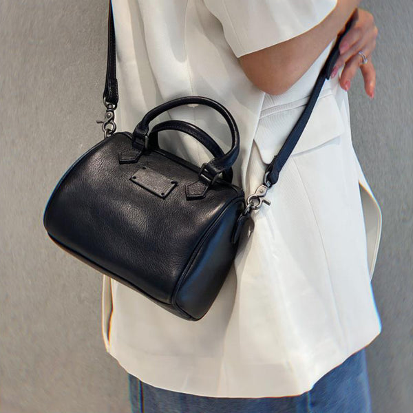 Womens Small Shoulder Bags Boston Bag Genuine Leather Handbags For Women Durable