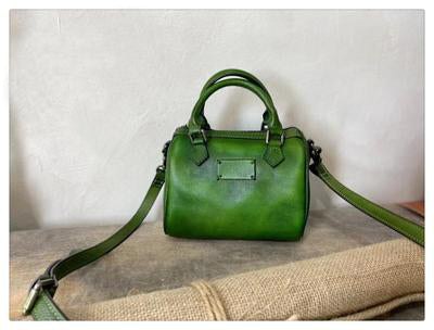 Genuine Leather Handbag Boston Bag Crossbody Bag Shoulder Bag Purse Fo