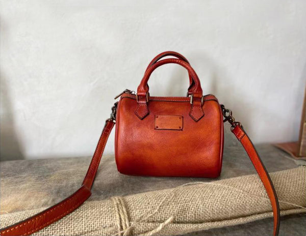 Womens Small Shoulder Bags Boston Bag Genuine Leather Handbags For Women Quality