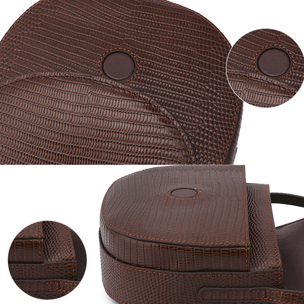 Womens Small Tan Leather Crossbody Saddle Bag Satchel Bag Purse for Women quality