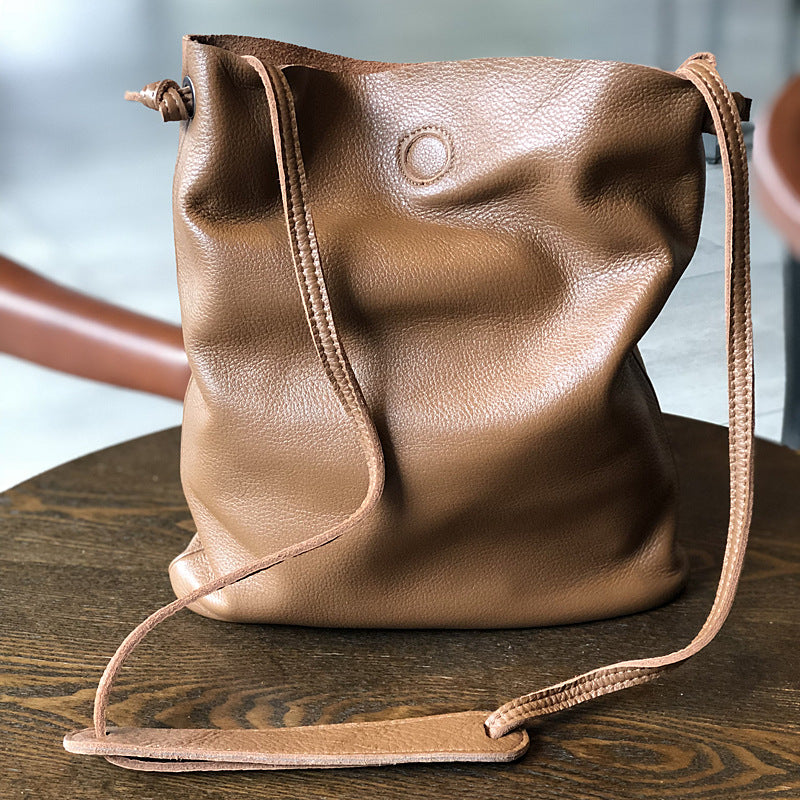 Casual Female Shoulder Messenger Bag Ladies Soft Leather Crossbody Bags for  Women 2022 Handbag Sac Fashion Tassel Bucket Bag