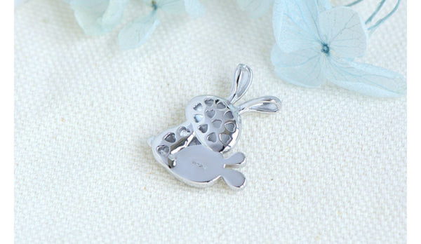 Womens Sterling Silver Moonstone Bunny Pendant Necklace June Birthstone Pendant Necklace Details