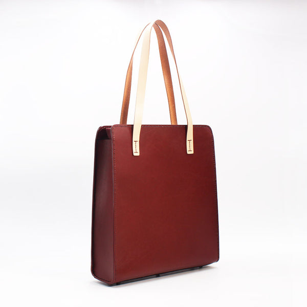 Womens Tote Bag Brown Leather Handbags Shoulder Bag for Women gift