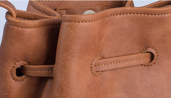 Womens Vegan Leather Boho Crossbody Bucket Bag Purse Sling Bags For Women Durable