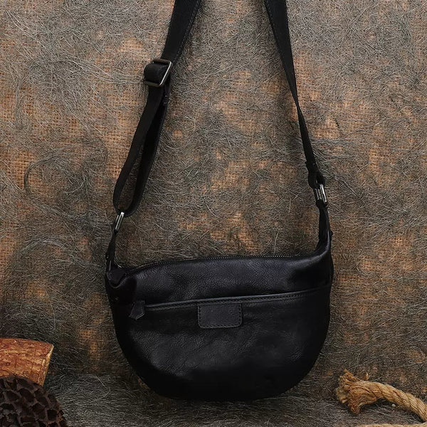 Stylish Ladies Side Bag Genuine Leather Crossbody Bags Black