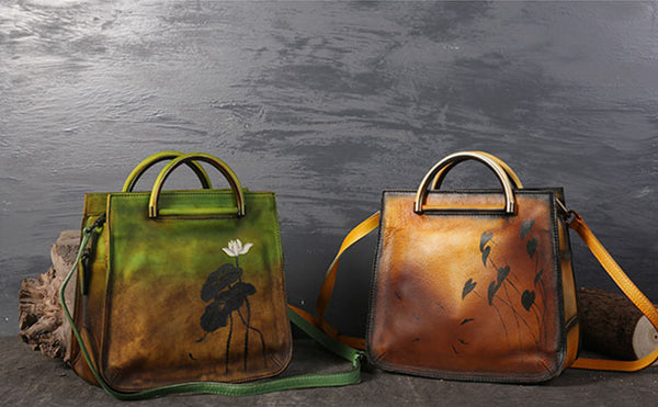 Womens Vintage Genuine Leather Crossbody Bag Purse Handbags For Women Affordable