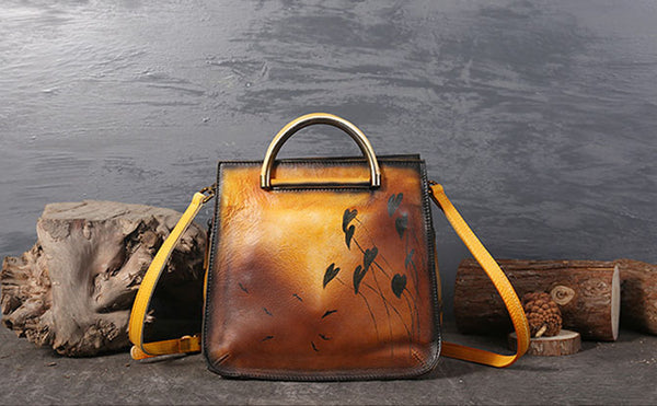 Womens Vintage Genuine Leather Crossbody Bag Purse Handbags For Women Beautiful