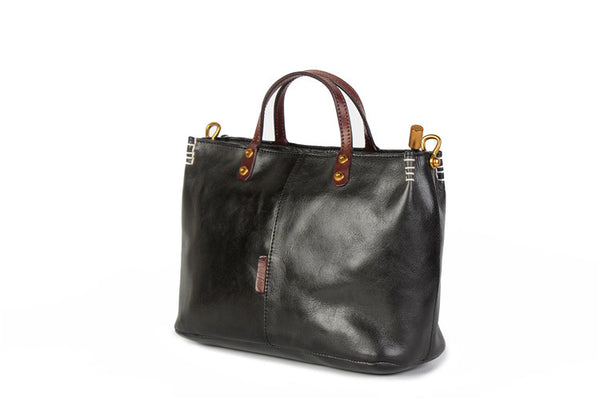 Womens Vintage Leather Handbags Over The Shoulder Purse For Women Boutique