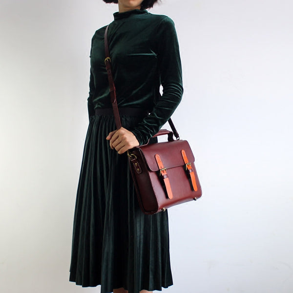 Womens Vintage Leather Satchel Bag Handbags Crossbody Bags for Women cool