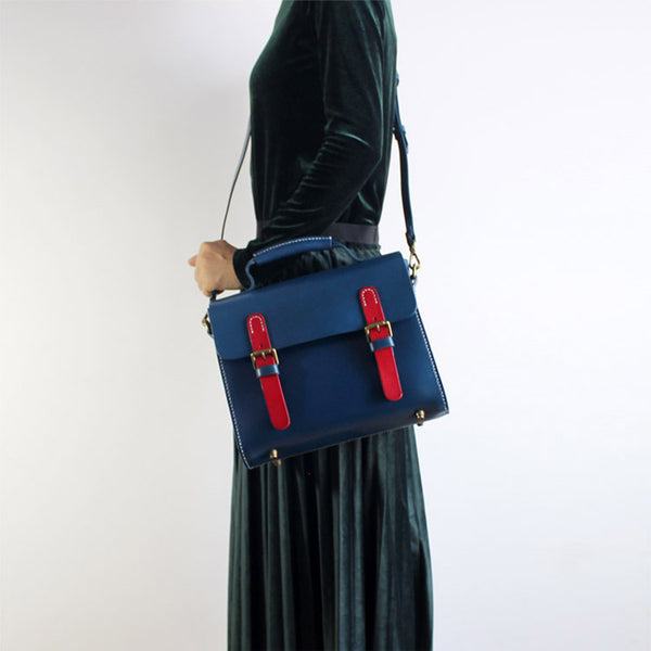 Womens Vintage Leather Satchel Bag Handbags Crossbody Bags for Women work bag