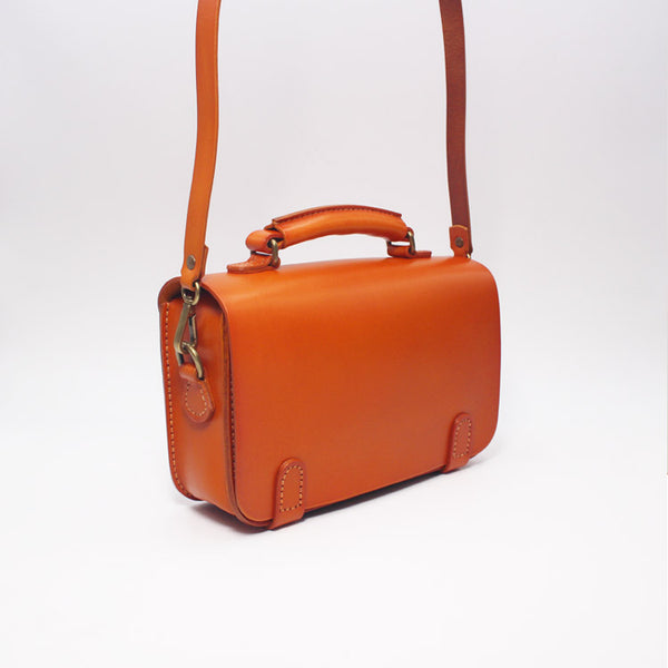 Womens Vintage Brown Leather Satchel Bag Crossbody Bags Handbags