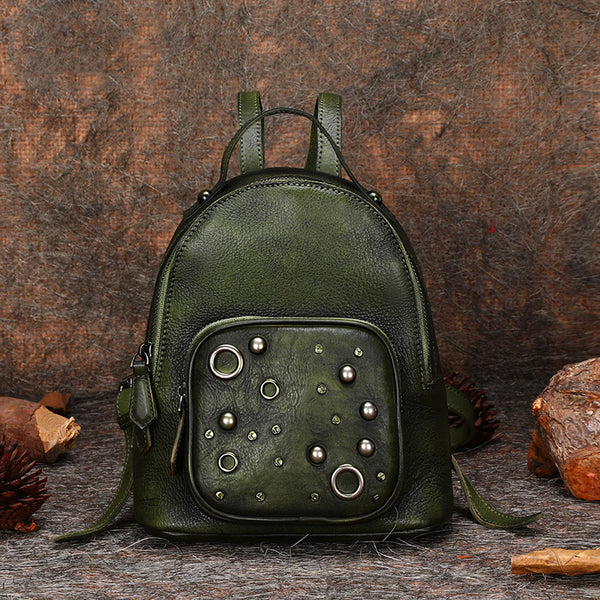 Womens Vintage Leather Small Backpack Purse Cool Backpacks for Women best