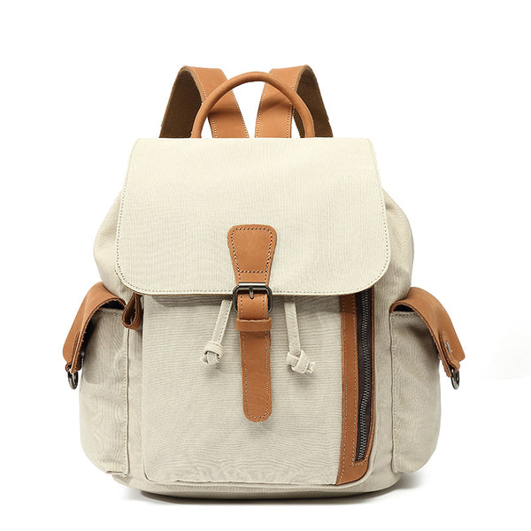 Womens Waterproof Canvas And Leather Backpacks Small Rucksack For Women  Accessories
