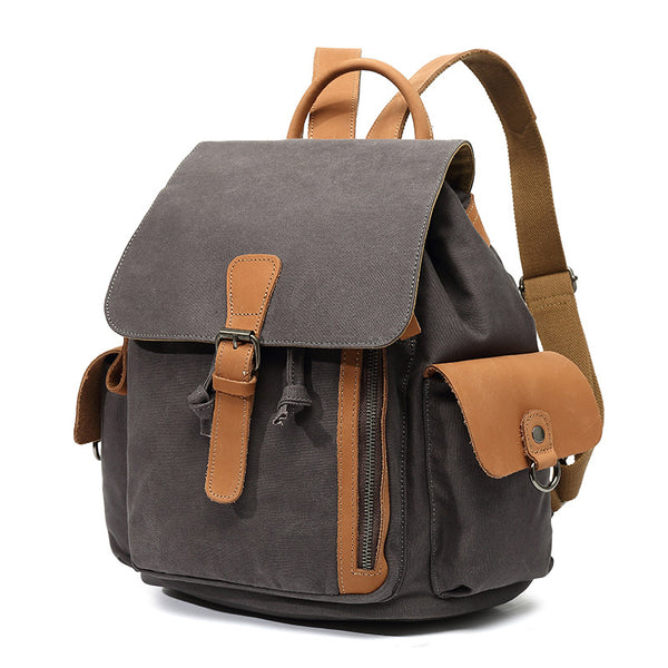 Womens Waterproof Canvas And Leather Backpacks Small Rucksack For Women  Chic