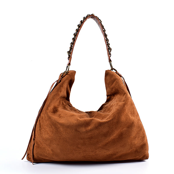 Womens Western Fringe Purse Boho Vegan Leather Shoulder Handbags For Women Brown