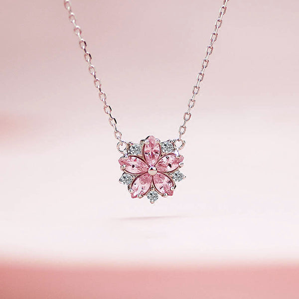 Zircon Pendant Necklace Silver Gemstone Jewelry Accessories Gifts Women