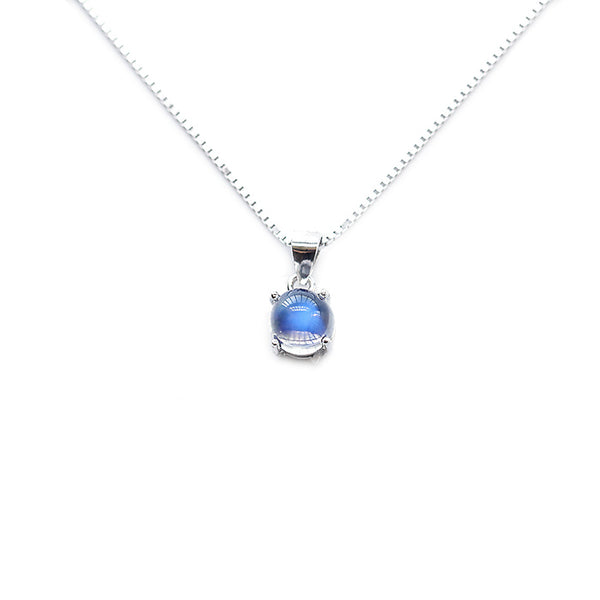 Moonstone Pendant Necklace Silver Handmade June Birthstone Gemstone Jewelry Accessories gift Women girl cute